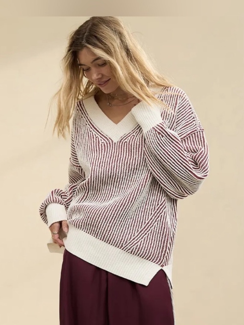 Aerie chenille beyond sweater in black and white